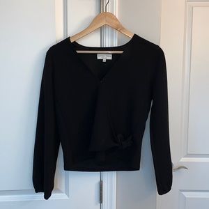 Madewell Texture and Thread black wrap shirt
